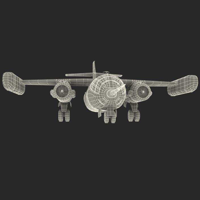 Jet Transport Dornier Do 31 Rigged 3D model