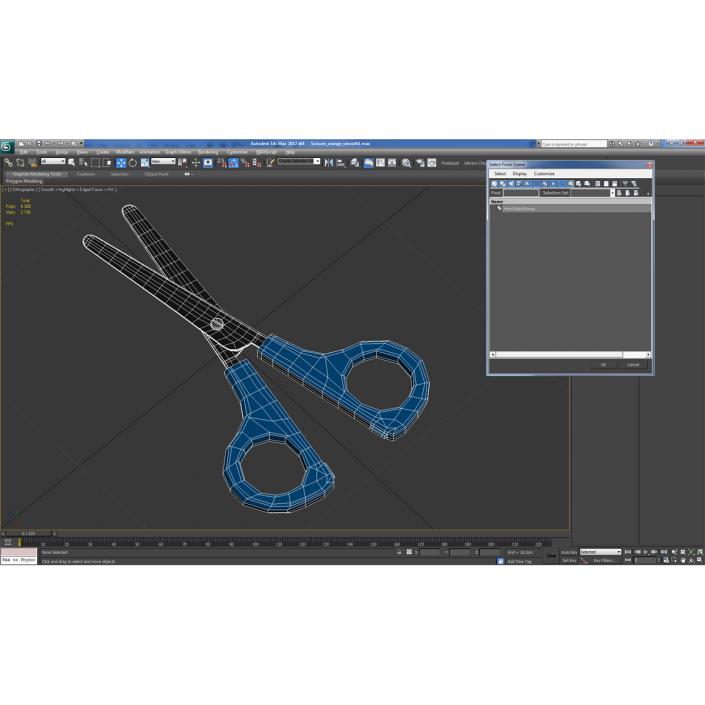 3D model Scissors 2 Blue