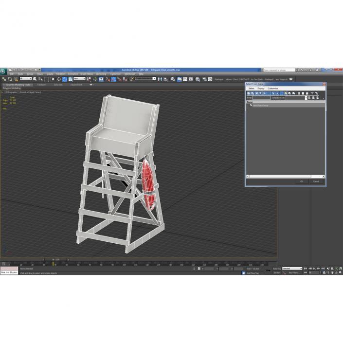 3D model Lifeguard Chair