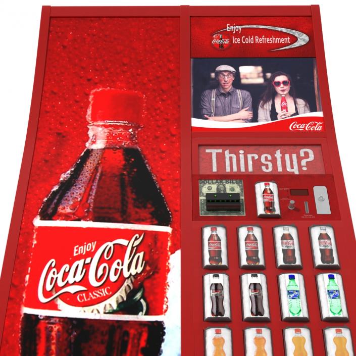 3D model Coca Cola Vending Machine