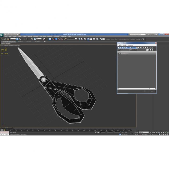 Scissors Black 3D model