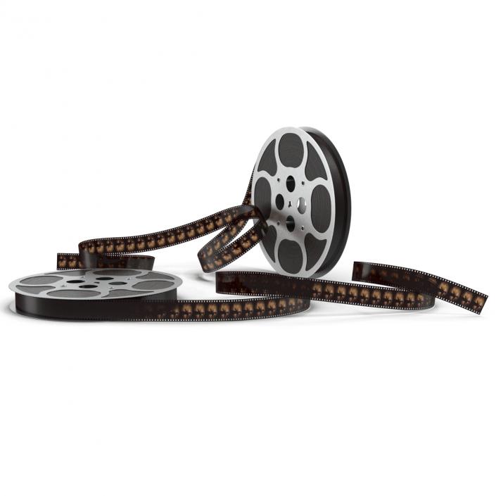 3D Video Film Reel 3D Models Set 3