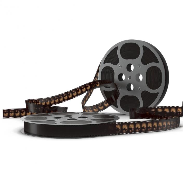 3D Video Film Reel 3D Models Set 3