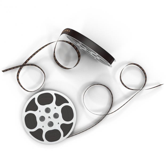 3D Video Film Reel 3D Models Set 3