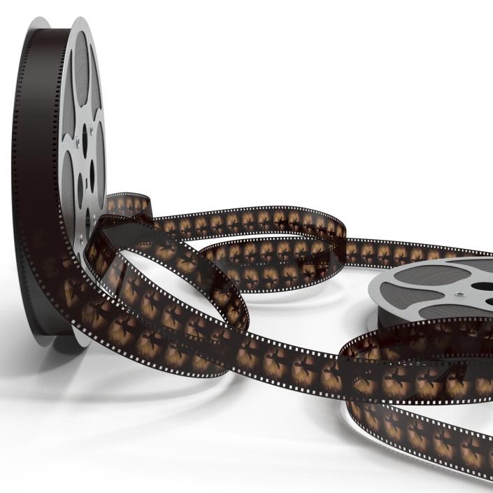 3D Video Film Reel 3D Models Set 3