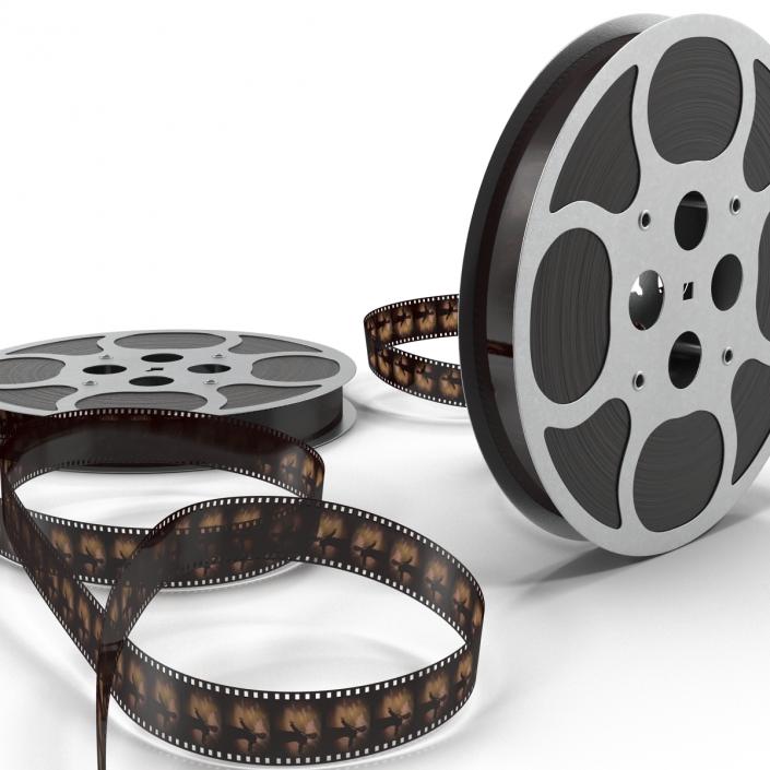 3D Video Film Reel 3D Models Set 3