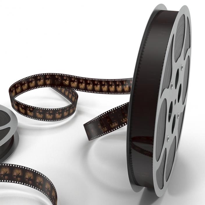 3D Video Film Reel 3D Models Set 3