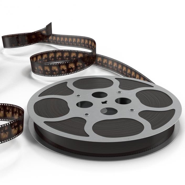 3D Video Film Reel 3D Models Set 3