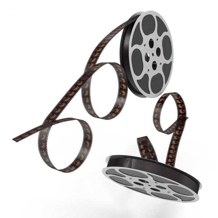 3D Video Film Reel 3D Models Set 3