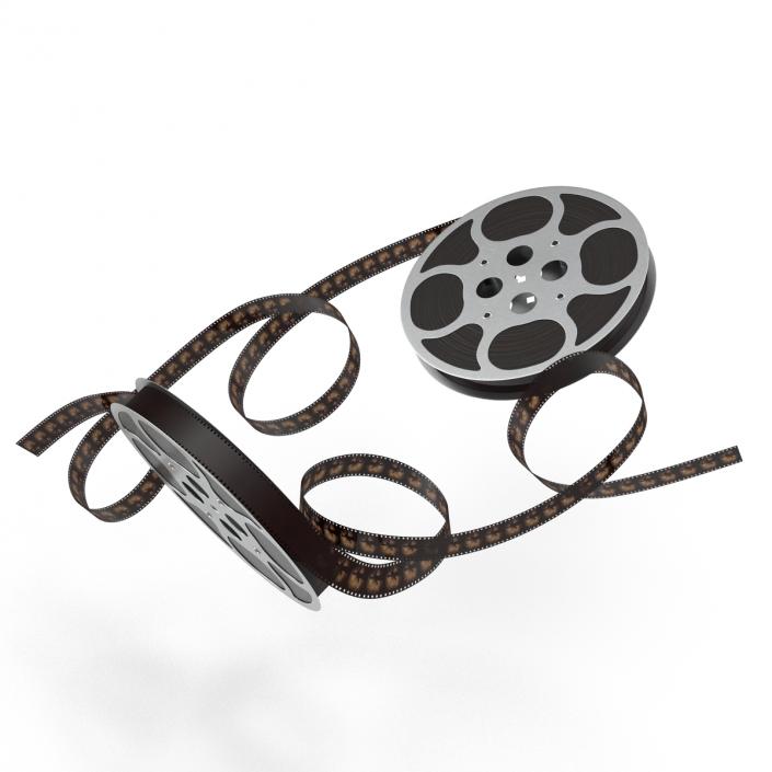 3D Video Film Reel 3D Models Set 3