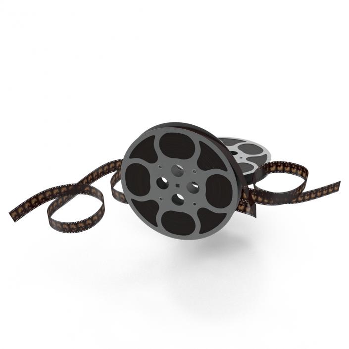 3D Video Film Reel 3D Models Set 3