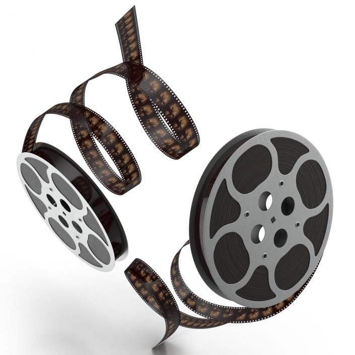 3D Video Film Reel 3D Models Set 3