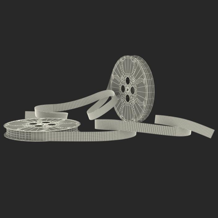 3D Video Film Reel 3D Models Set 3