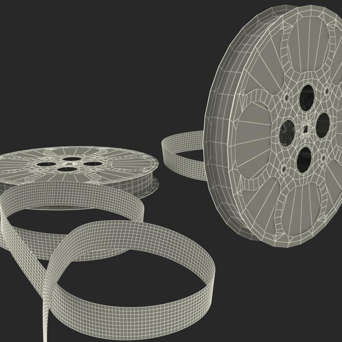 3D Video Film Reel 3D Models Set 3