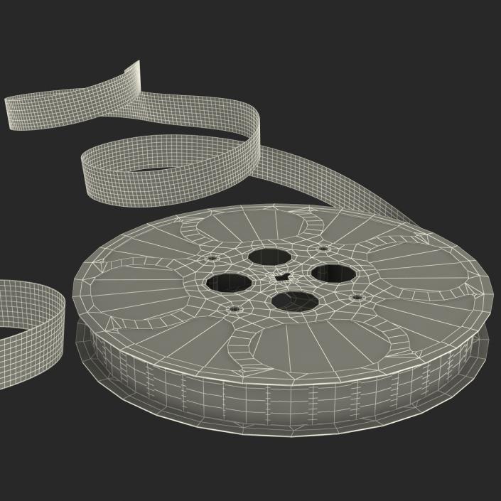 3D Video Film Reel 3D Models Set 3