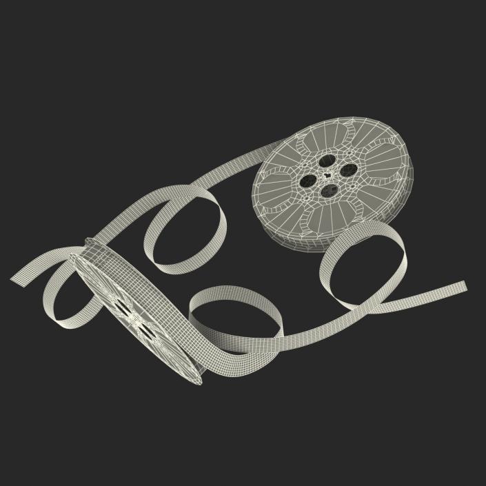 3D Video Film Reel 3D Models Set 3