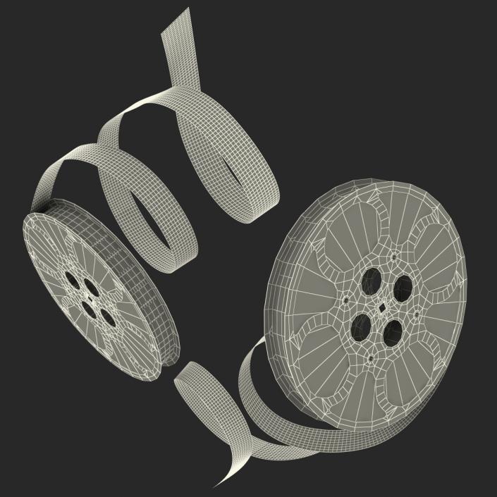 3D Video Film Reel 3D Models Set 3