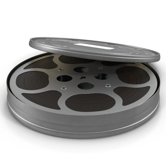 3D model Video Film Reel in Case 2