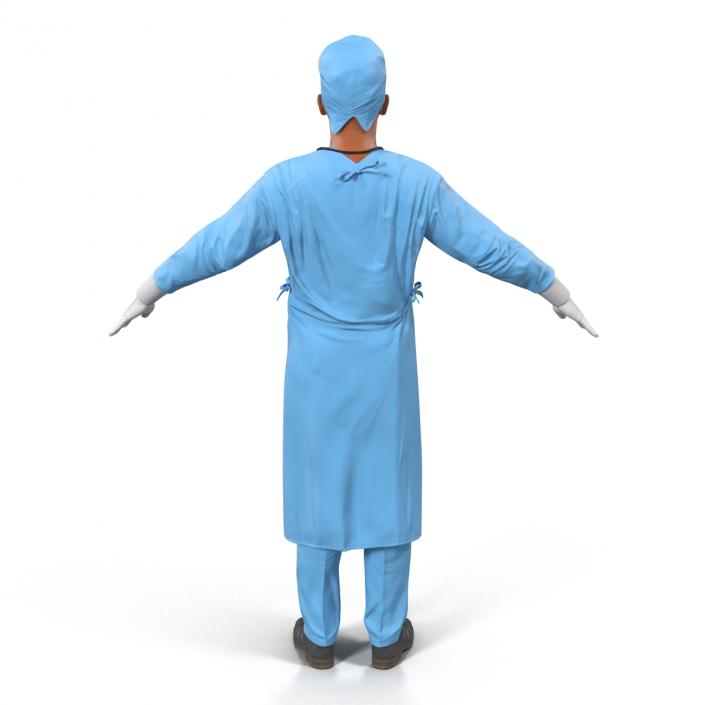 3D Male Surgeon Mediterranean Rigged model