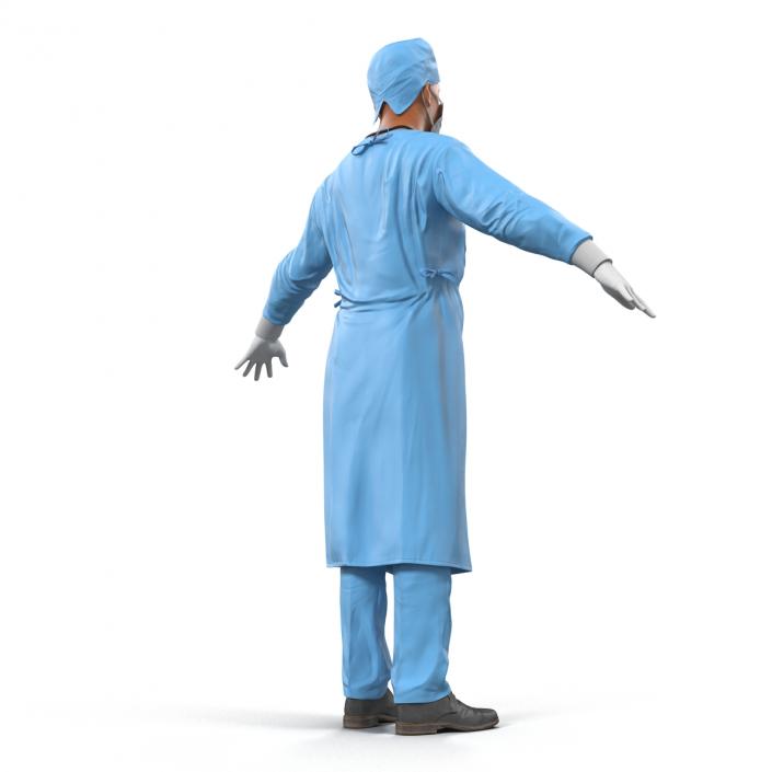 3D Male Surgeon Mediterranean Rigged model