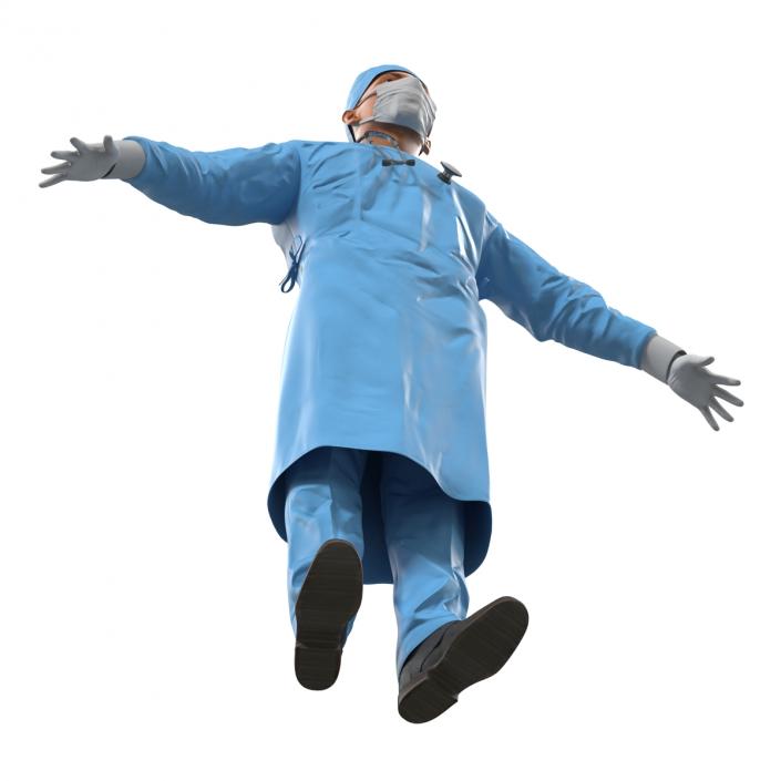 3D Male Surgeon Mediterranean Rigged model