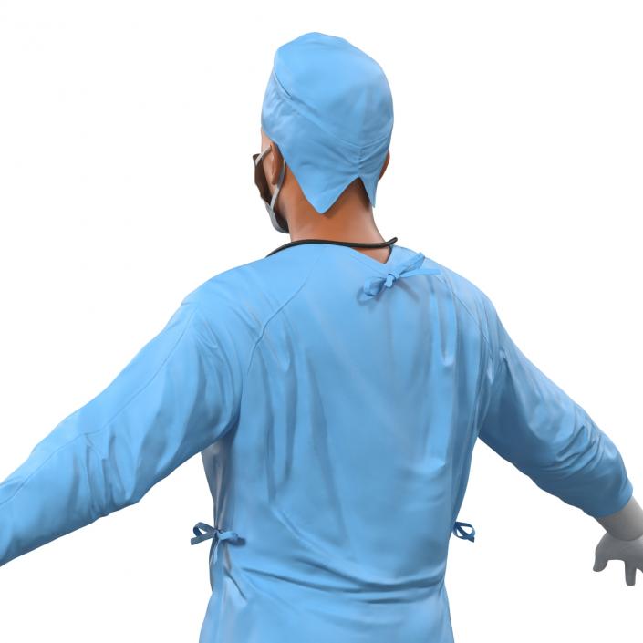 3D Male Surgeon Mediterranean Rigged model