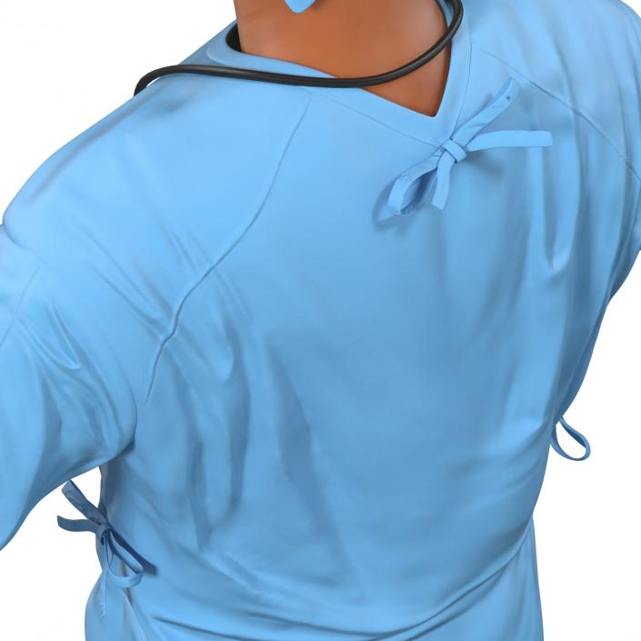 3D Male Surgeon Mediterranean Rigged model