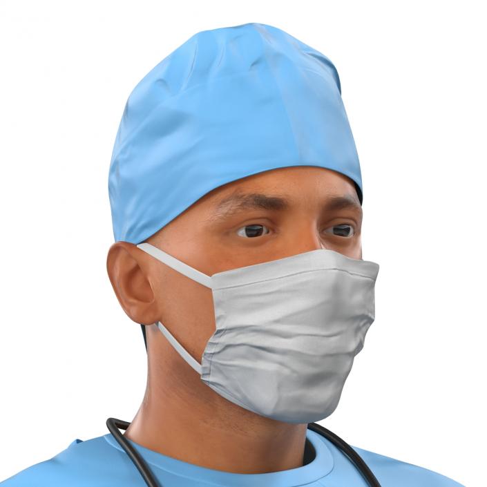 3D Male Surgeon Mediterranean Rigged model