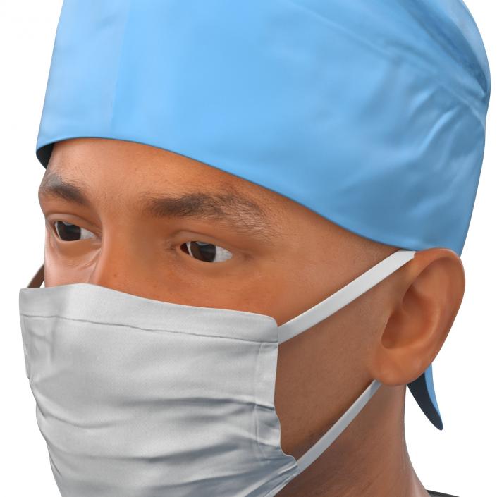 3D Male Surgeon Mediterranean Rigged model