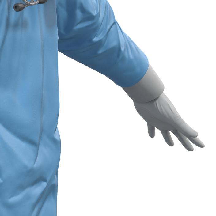 3D Male Surgeon Mediterranean Rigged model