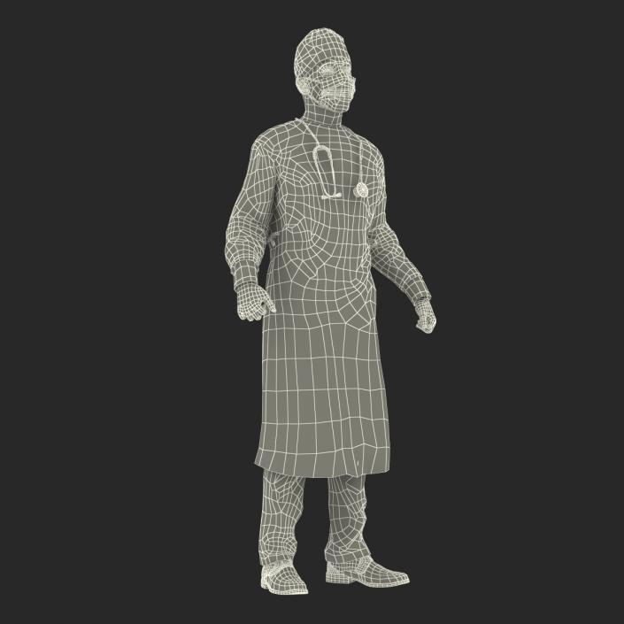 3D Male Surgeon Mediterranean Rigged model