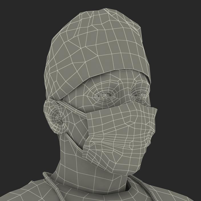 3D Male Surgeon Mediterranean Rigged model