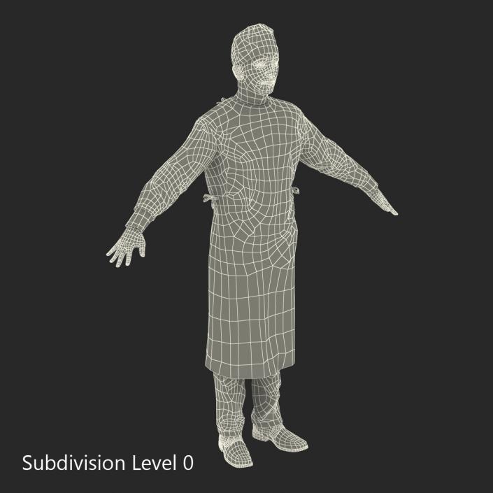 3D model Male Surgeon Mediterranean Rigged 2