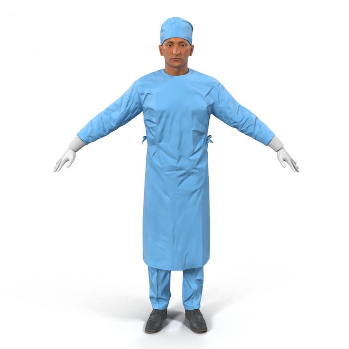 3D model Male Surgeon Mediterranean Rigged 2