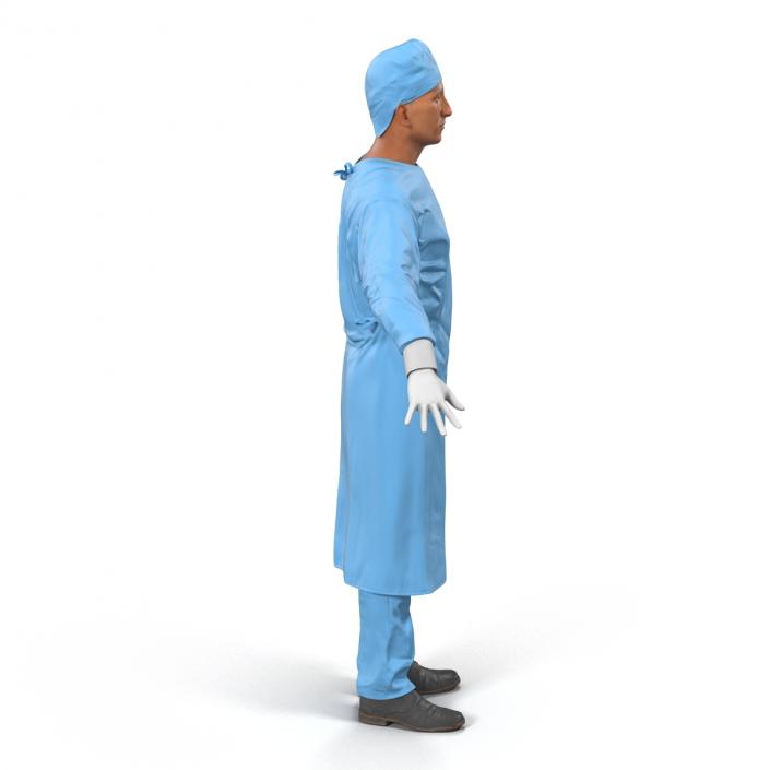 3D model Male Surgeon Mediterranean Rigged 2