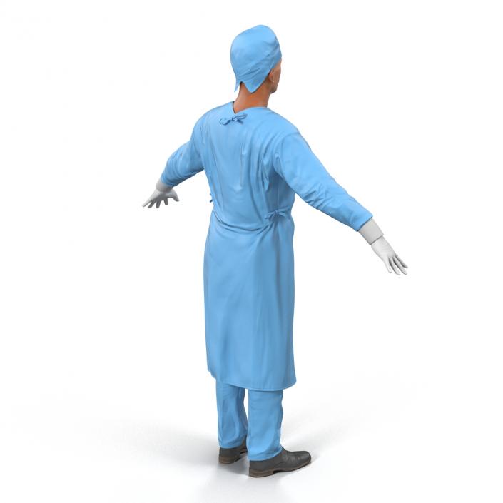 3D model Male Surgeon Mediterranean Rigged 2