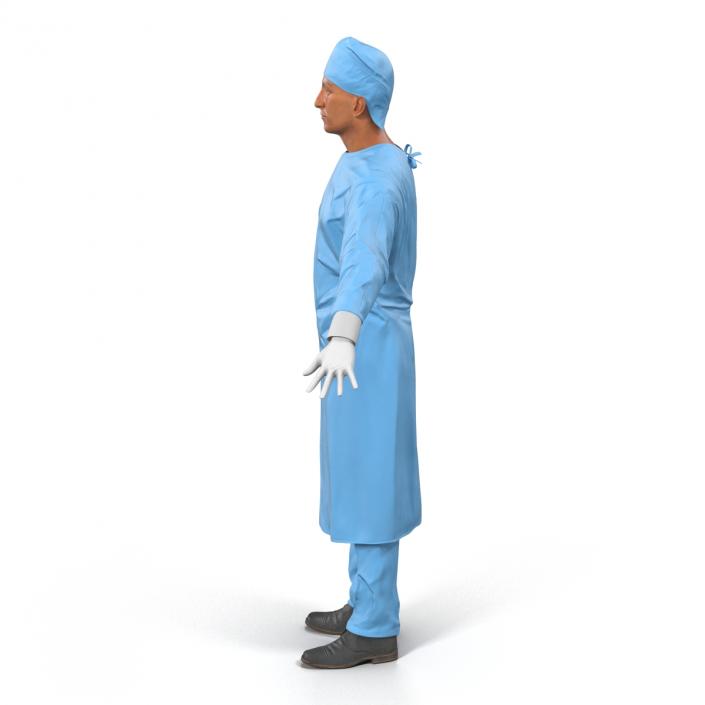 3D model Male Surgeon Mediterranean Rigged 2