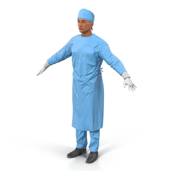 3D model Male Surgeon Mediterranean Rigged 2