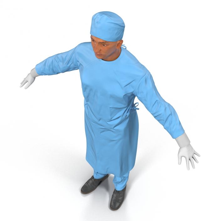 3D model Male Surgeon Mediterranean Rigged 2