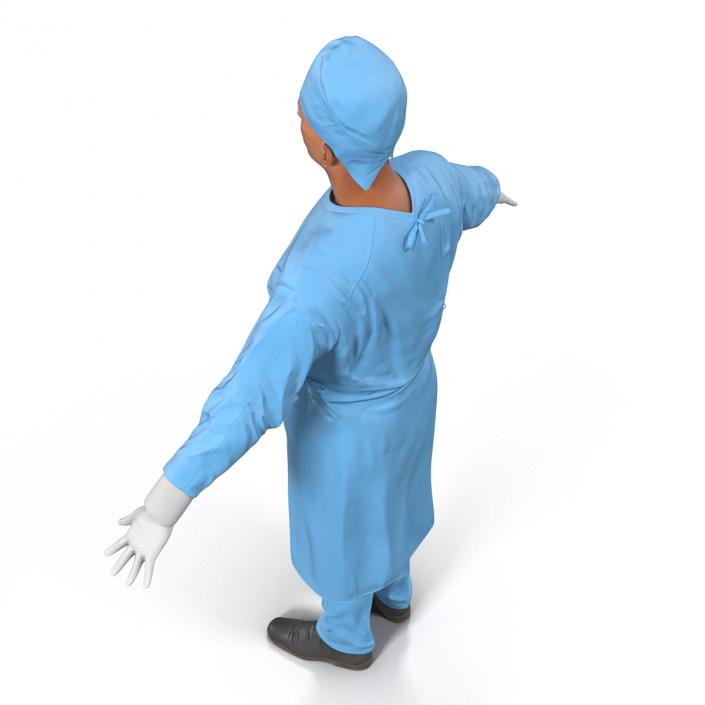 3D model Male Surgeon Mediterranean Rigged 2