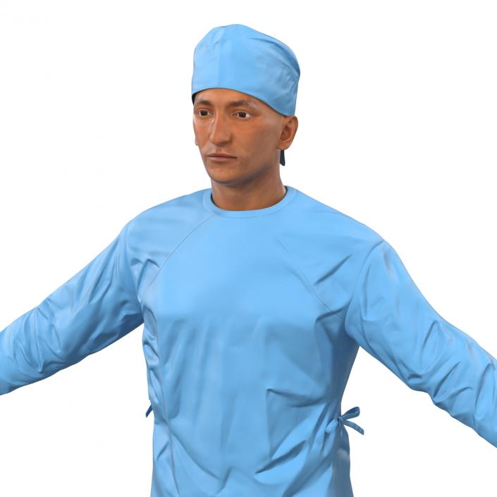 3D model Male Surgeon Mediterranean Rigged 2