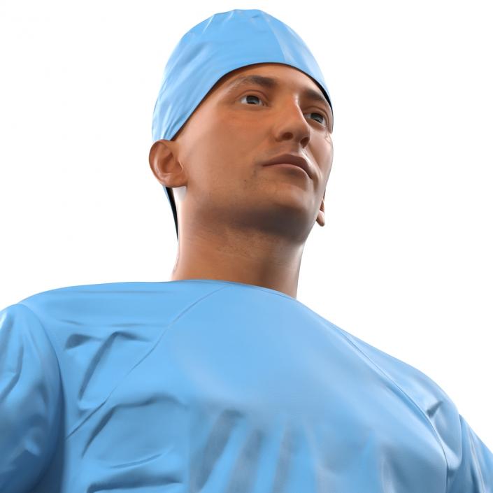 3D model Male Surgeon Mediterranean Rigged 2