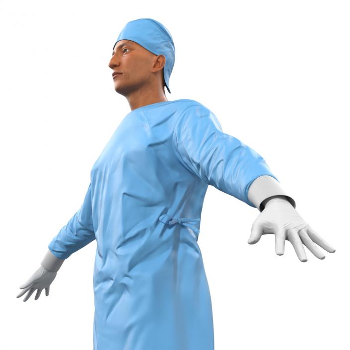 3D model Male Surgeon Mediterranean Rigged 2