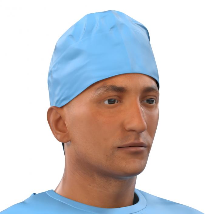 3D model Male Surgeon Mediterranean Rigged 2