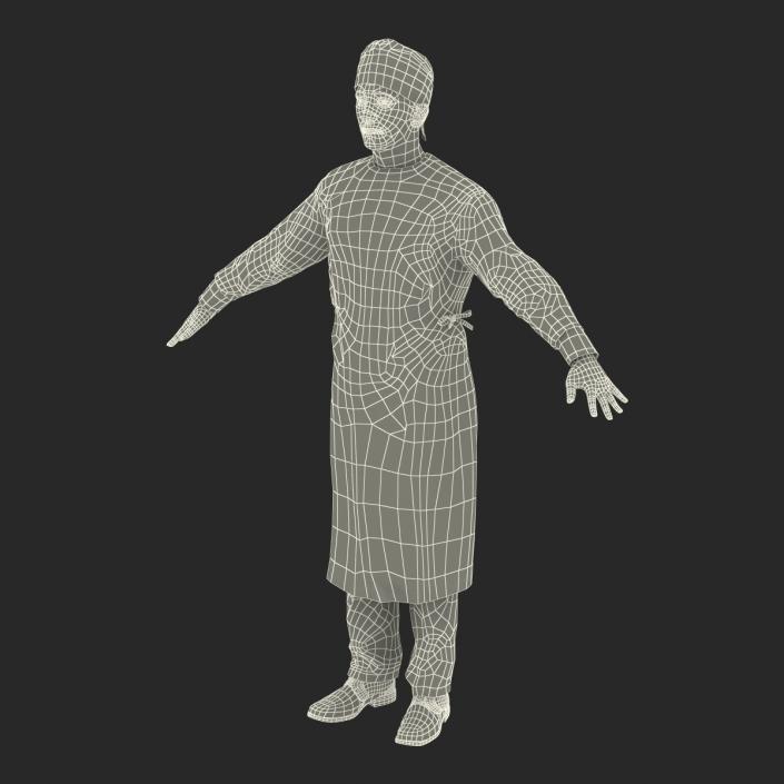 3D model Male Surgeon Mediterranean Rigged 2