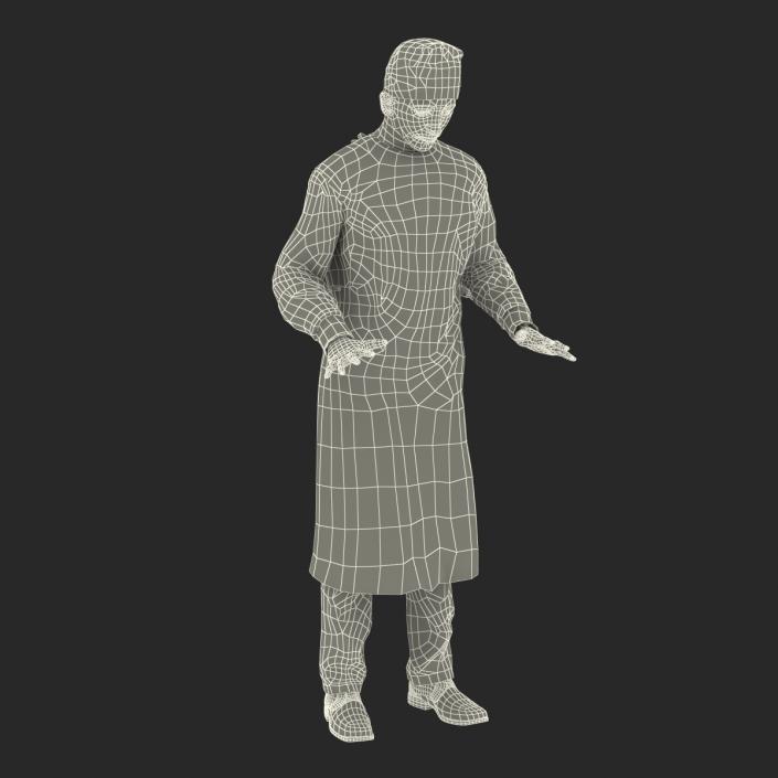 3D model Male Surgeon Mediterranean Rigged 2