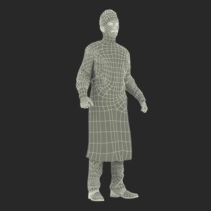 3D model Male Surgeon Mediterranean Rigged 2