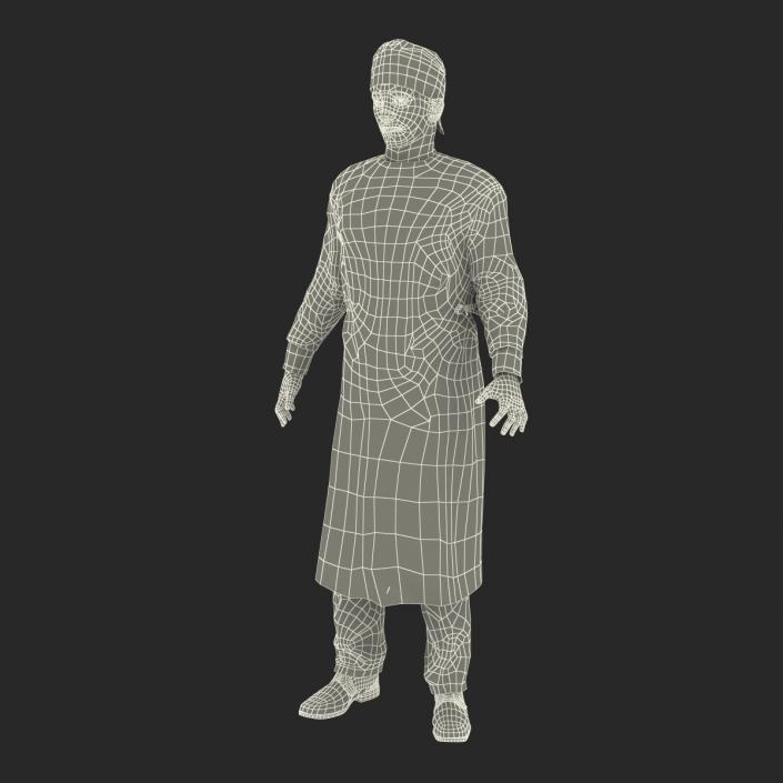 3D model Male Surgeon Mediterranean Rigged 2