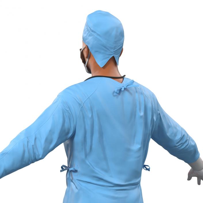 3D model Male Surgeon Mediterranean Rigged 3