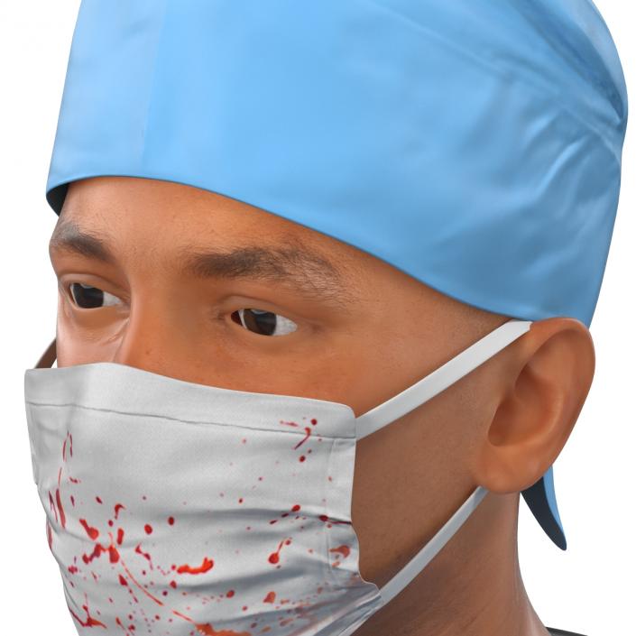 3D model Male Surgeon Mediterranean Rigged 3